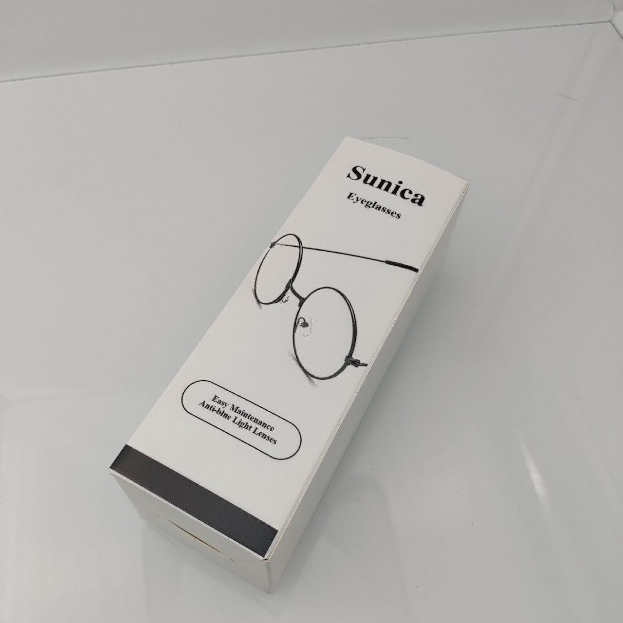 Sunica Small Round Clear Lens Glasses Circle Metal Frame Eyewear In Black