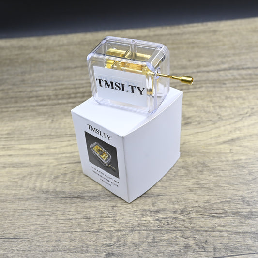 TMSLTY Hand Operated Music Box Toys Acrylic Creative Crafts Ornaments