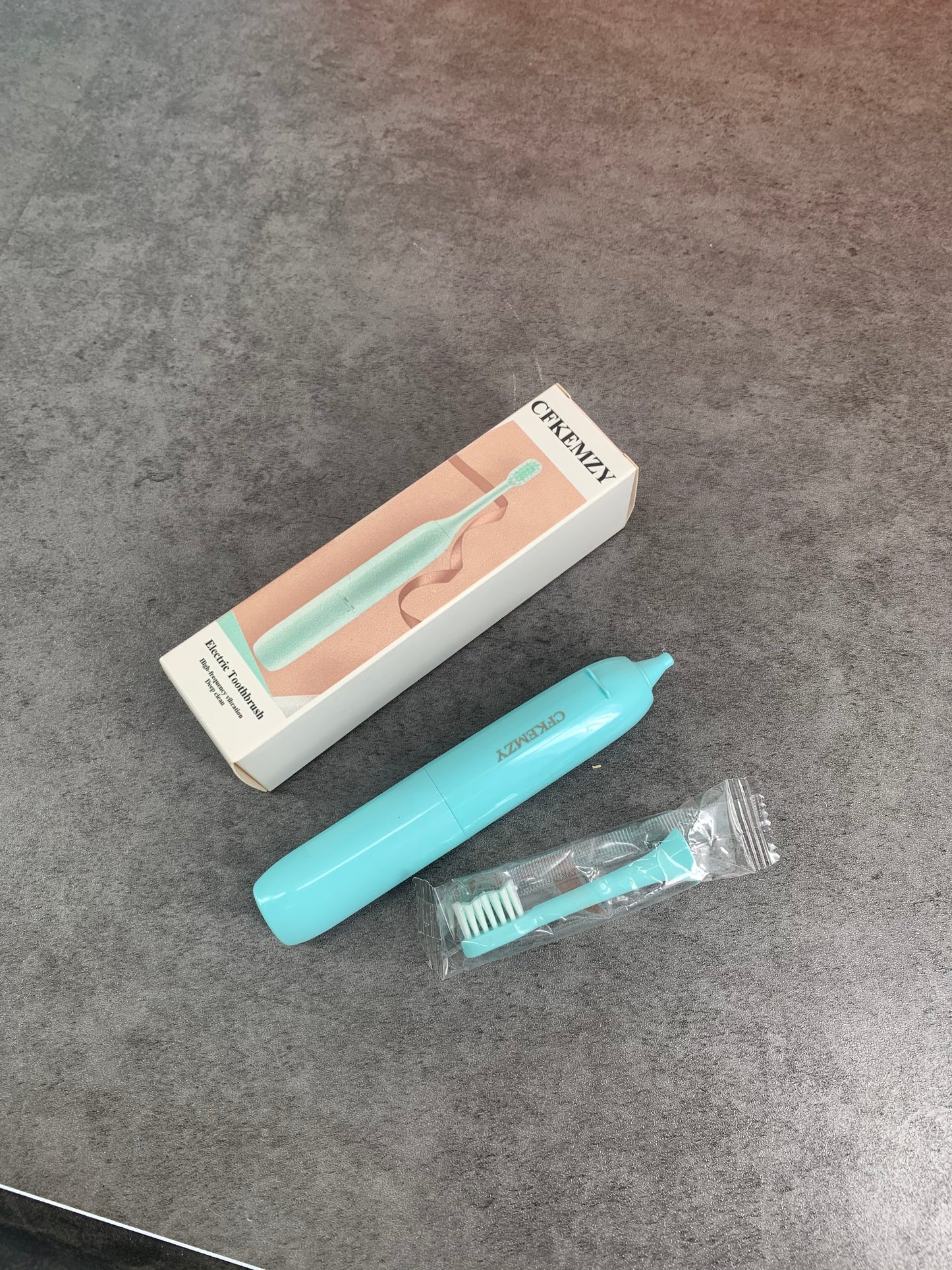 CFKEMZY Blue Electric Toothbrush for Adults and Kids Smart Cleaning and Whitening