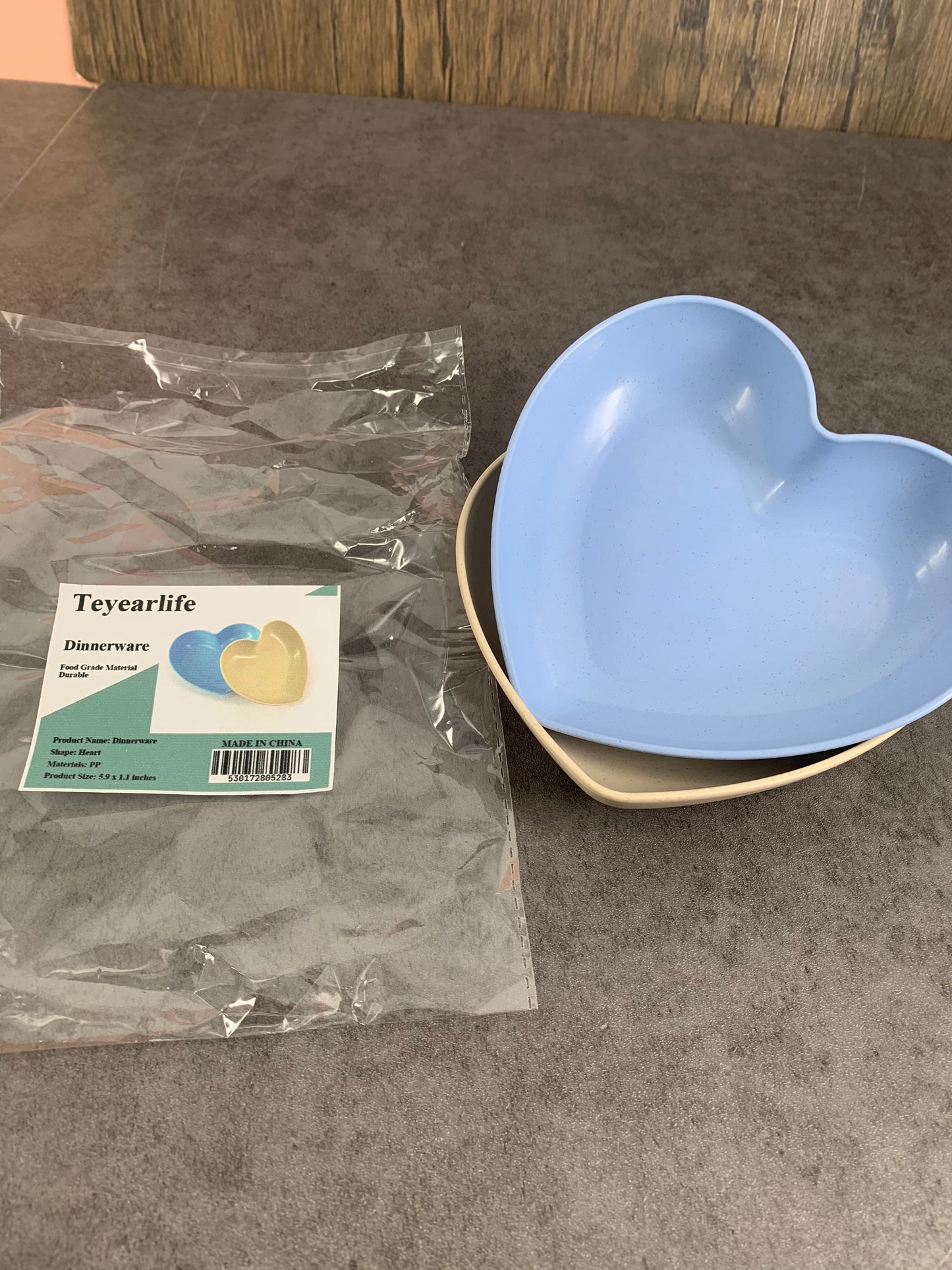 Teyearlife Heart Shaped Dinner Plates Salad Dessert Plate