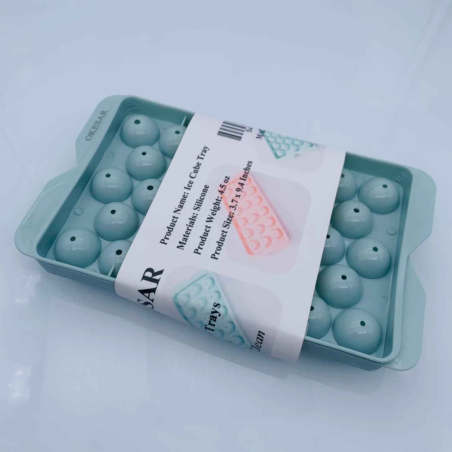 OKESAR Ice Cube Molds in Light-Green