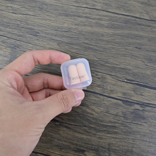 Taction Ultra Soft Foam Earplugs for Soundproofing Sleeping Travel Studying Loud Noise in Pink