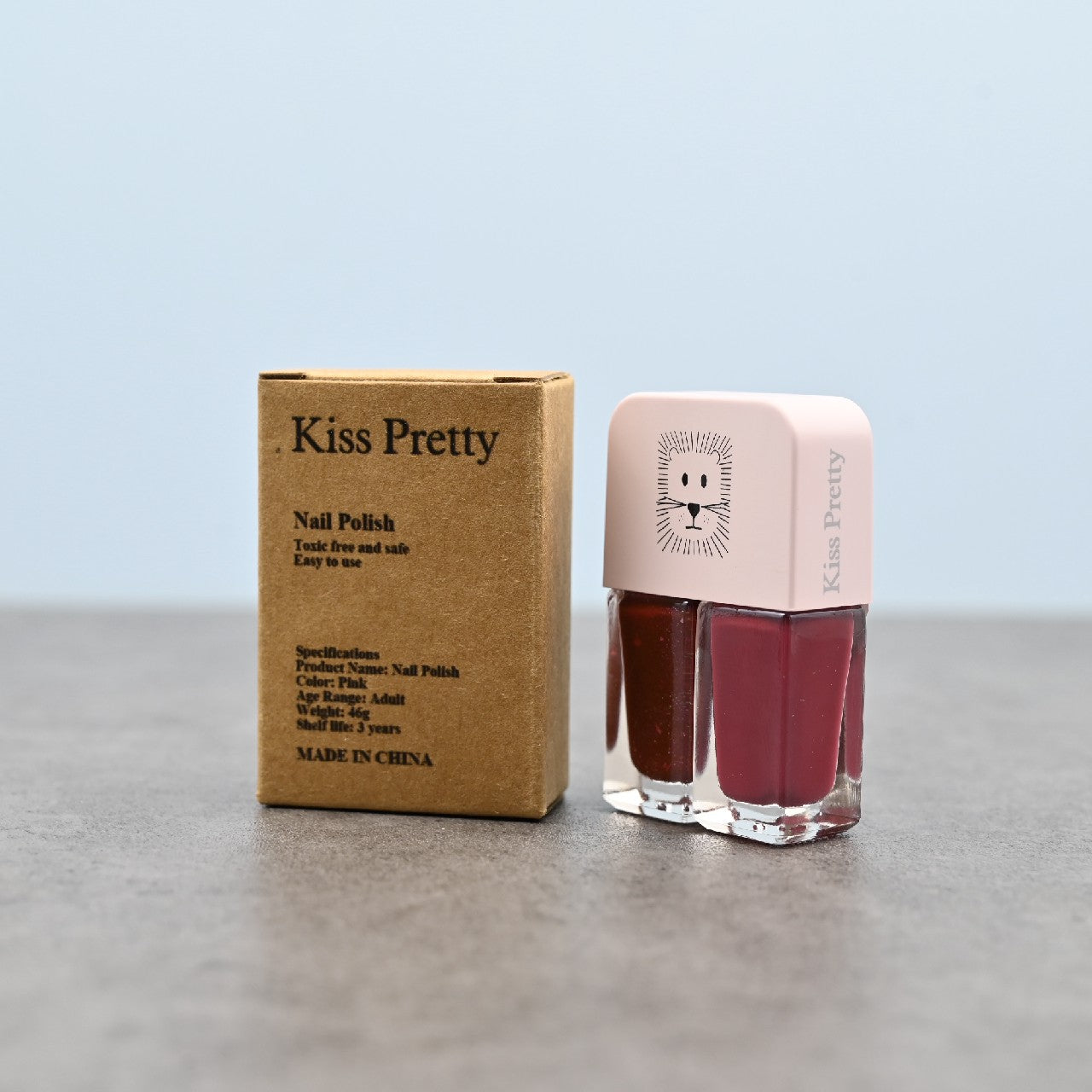 Kiss Pretty Non-Toxic Eco-Friendly Quick Dry Long Lasting Nail Polish for Women In Pink