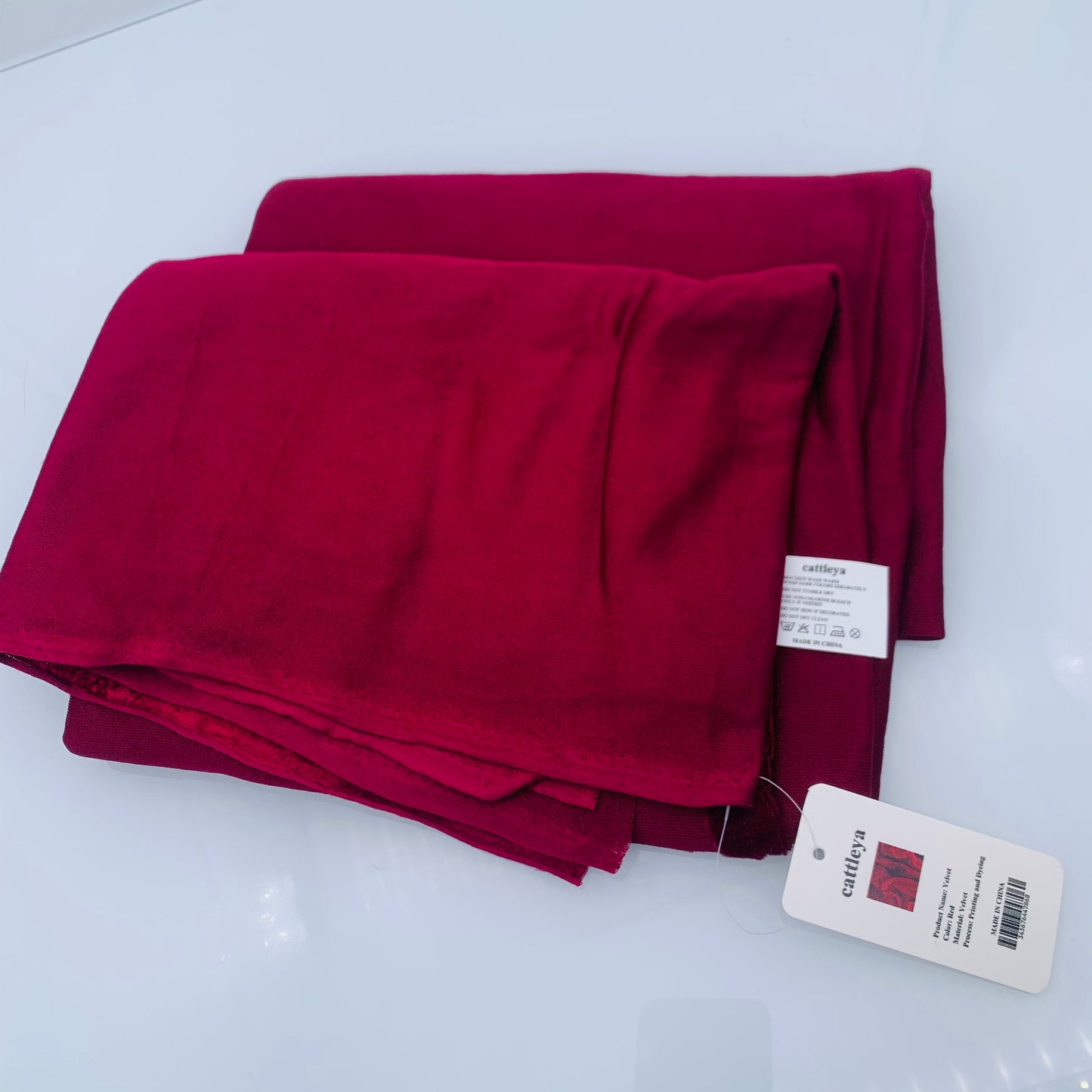 cattleya Red Velvet Cloth Tablecloth Velvet Thickened Stage Screen Curtain Sofa Fabric
