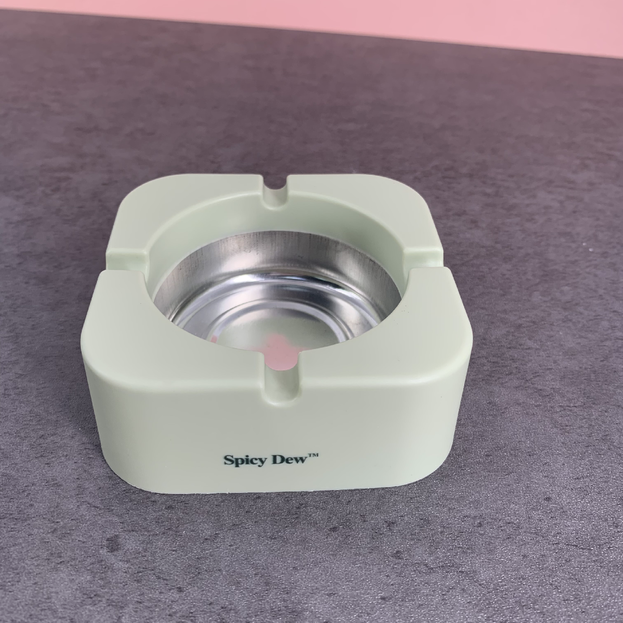 Spicy Dew Square Ashtray Thickened Ashtray For Living Room Terrace Outdoor Decoration In Green