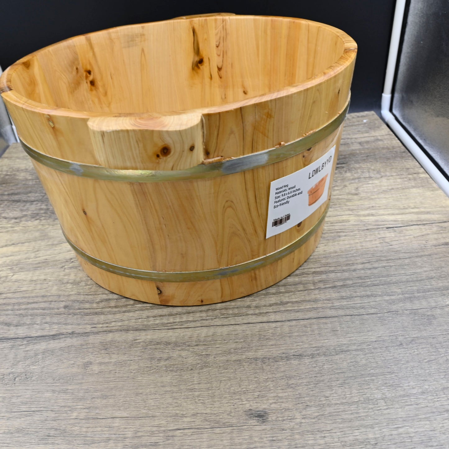 LDWLBYYD Wood Keg Wooden Bucket Foot Bath Barrel
