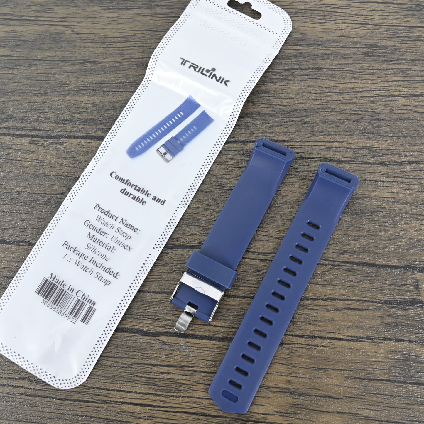 TRILINK 22mm Soft Silicone Strap Universal Elbow Arc Rubber Band Sport Waterproof Replacement
