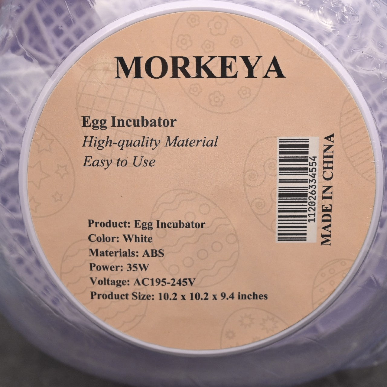 MORKEYA Egg Incubator Clear Automatic Egg Incubator for Hatching Chicken Quail