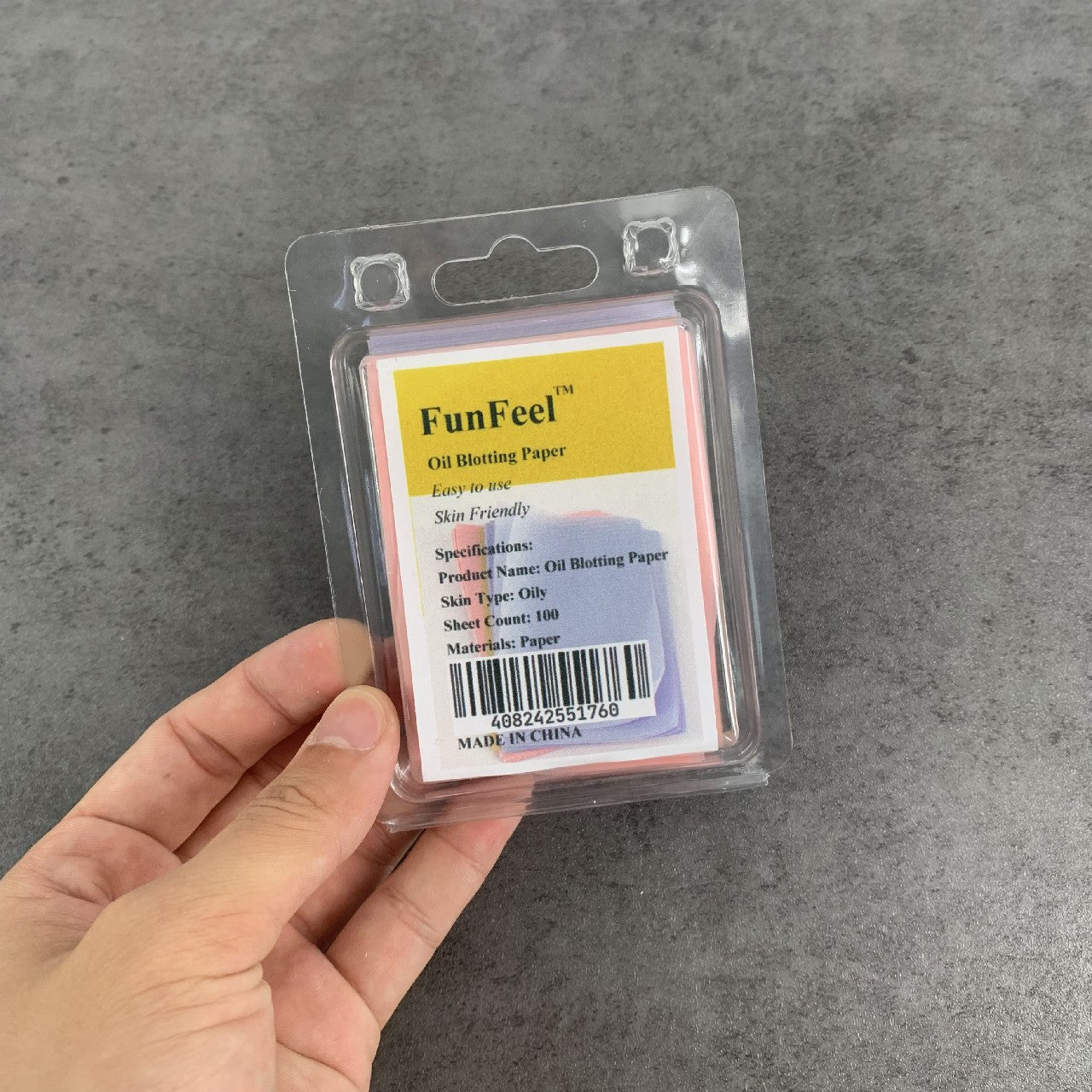 FunFeel Blotting Paper Oil Absorbing Sheets Oil Absorbing Tissues for Oily Skin