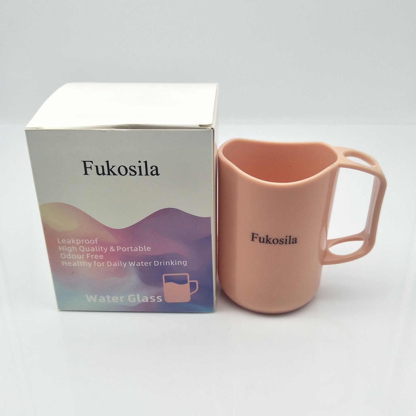 Fukosila Plastic Mugs Cup for offee in Pink