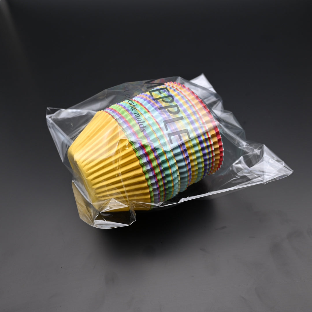 MEPPLE Premium Cupcake Molds - Oven Safe Baking Cups for Perfect Cupcakes, Easy Cleanup & Ideal for Any Occasion