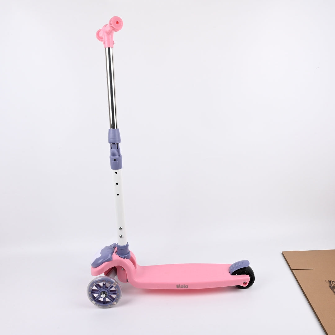 Elala 3-in-1 Adjustable Height Kids Push Scooters for Toddlers Transforming Sit to Stand Riding Fun