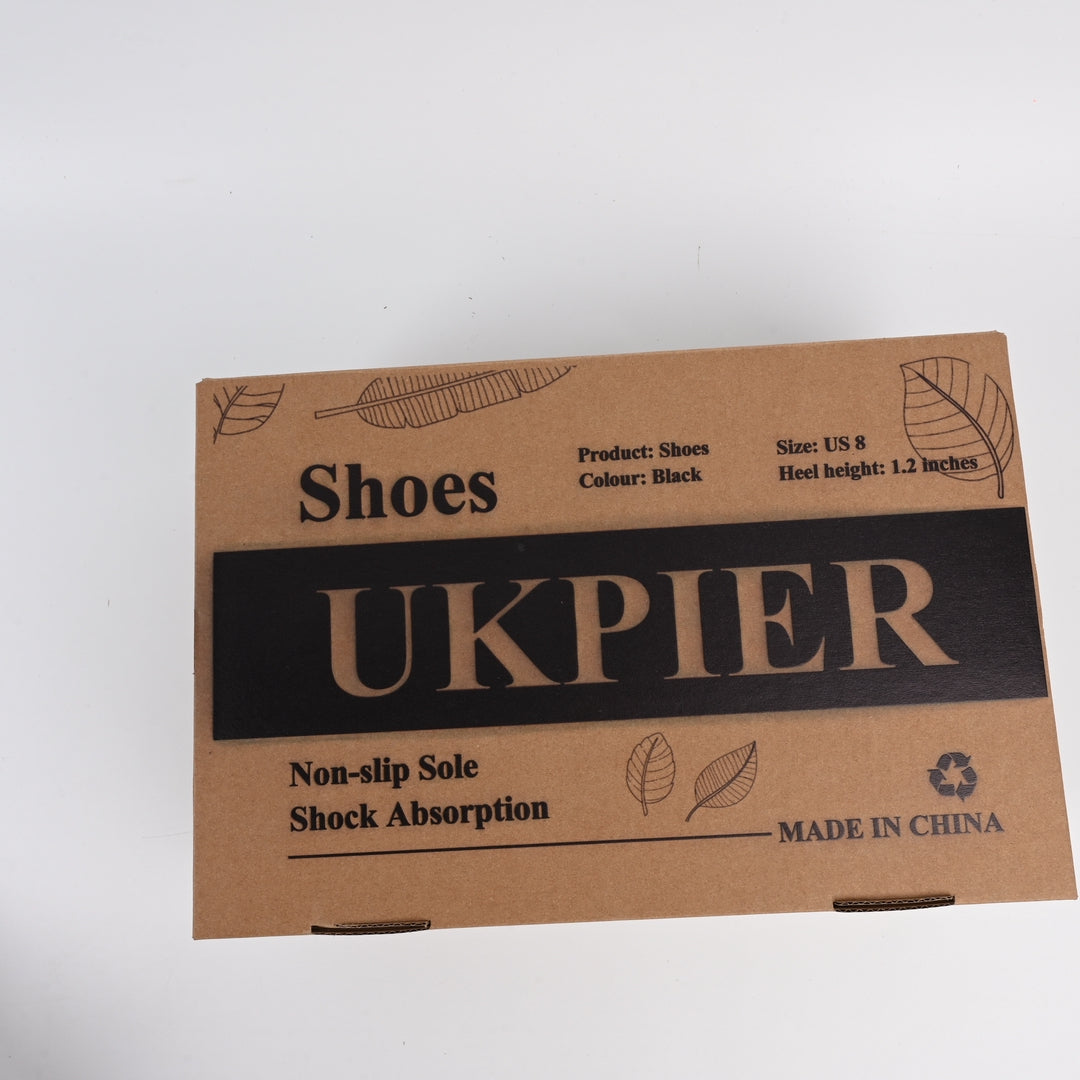 UKPIER Breathable Anti-Odor Casual Sports Shoes in Black - Lightweight Athletic Mesh Shoes for Men and Women US 8