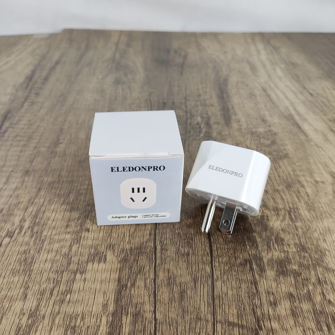 ELEDONPRO Universal Adapter Plugs – Safe Reliable Plug Conversion, Durable PC, White