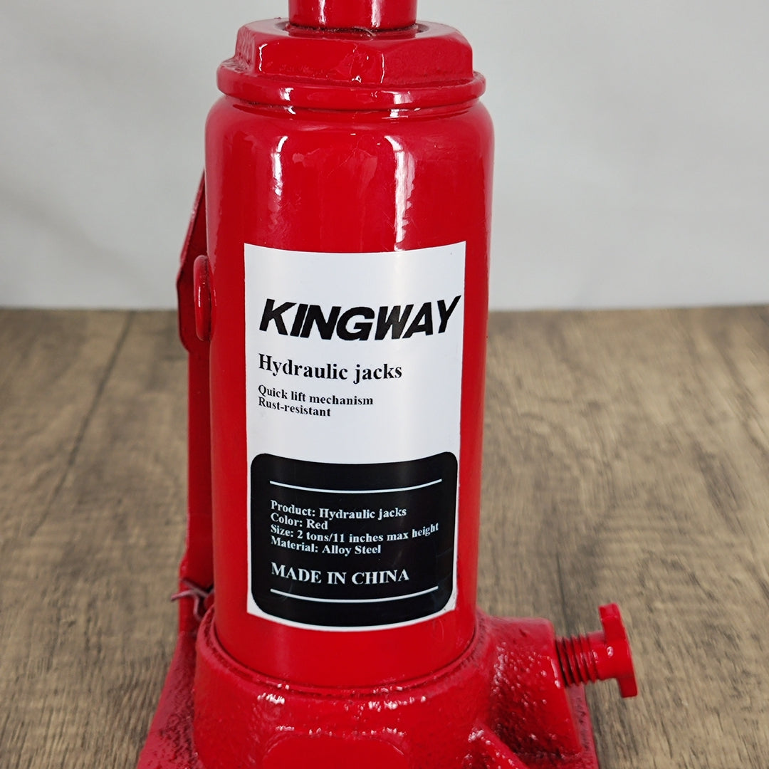 KINGWAY Hydraulic Jack, - Compact & Easy to Use for Lifting in Construction & Workshops