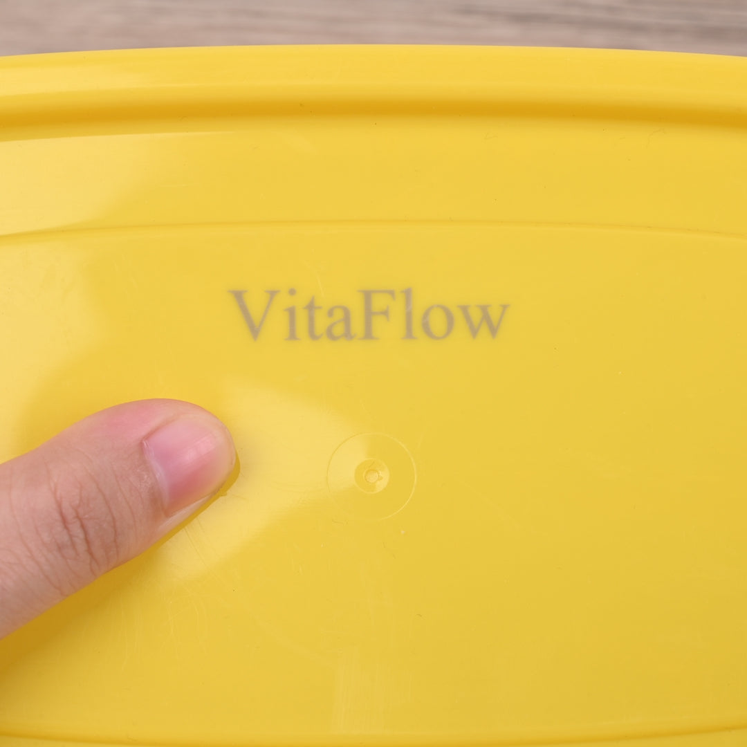 VitaFlow Yellow Rectangular Airtight Plastic Kitchen Containers for Food Storage and Organization