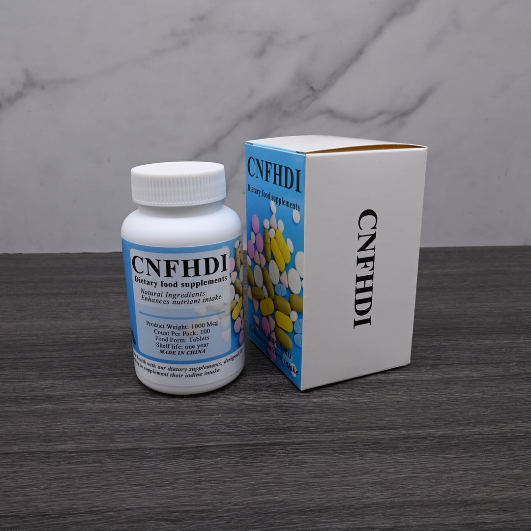 CNFHDI Unflavored Iodine Supplement Tablets - Dietary Food Supplement for Adults
