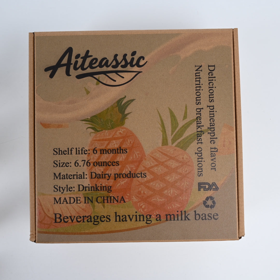 Aiteassic Zero Fat Pineapple Flavored Yogurt Beverages Having A Milk Base Nutritious Dairy Drinks For Kids And Students