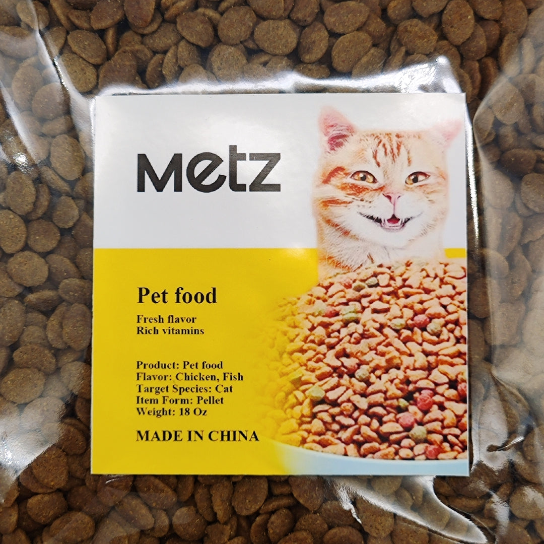 Metz Chicken & Fish Dry Cat Food, 18 Oz - Essential Nutrition for Small Breed Cats