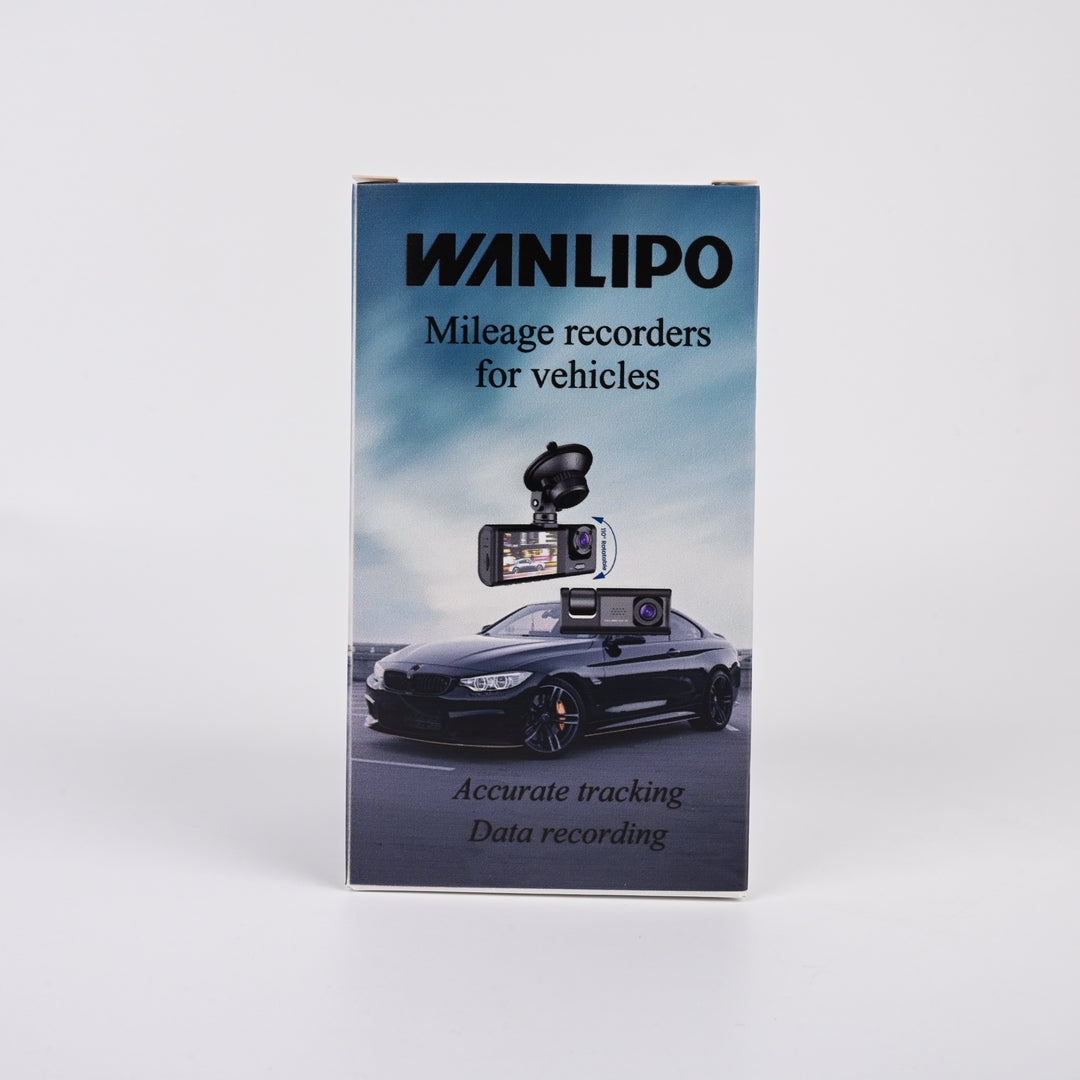 WANLIPO Smart WiFi Triple Lens Mileage Recorders for Vehicles - Professional Dash Cam Vehicle Distance Recording