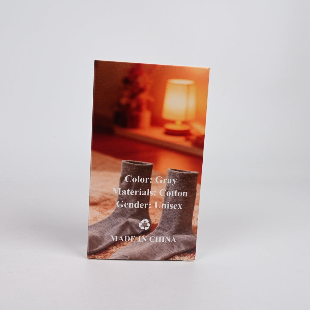 Camfigue Classic Gray Cotton Socks Comfortable Everyday Casual Socks Durable Design