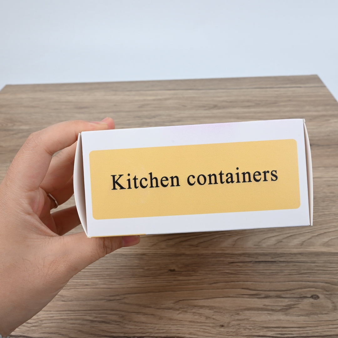 VitaFlow Yellow Rectangular Airtight Plastic Kitchen Containers for Food Storage and Organization