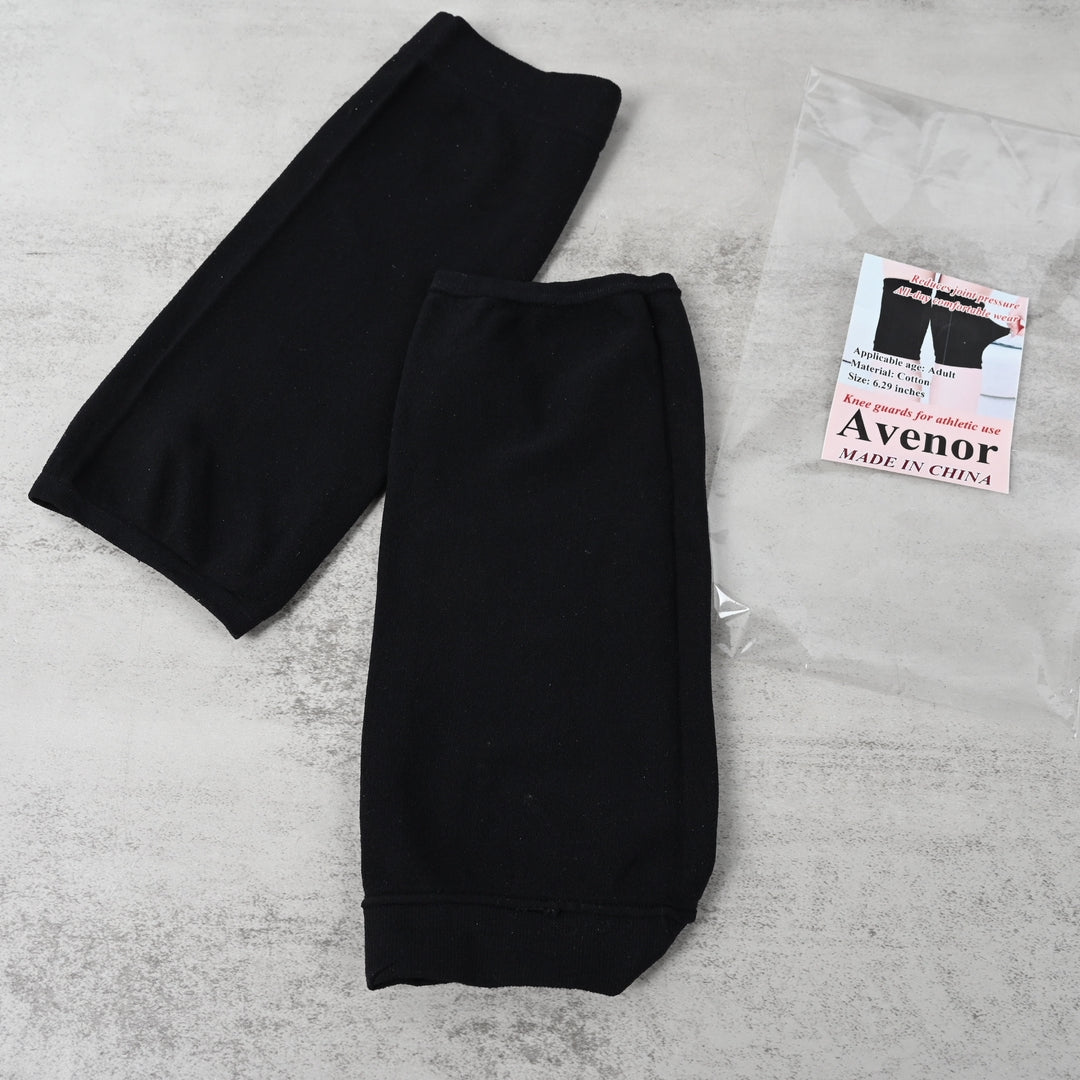 Avenor Knee Guards for Athletic Use Athletic Compression Knee Guards Black Cotton Support for Sports Running Gym