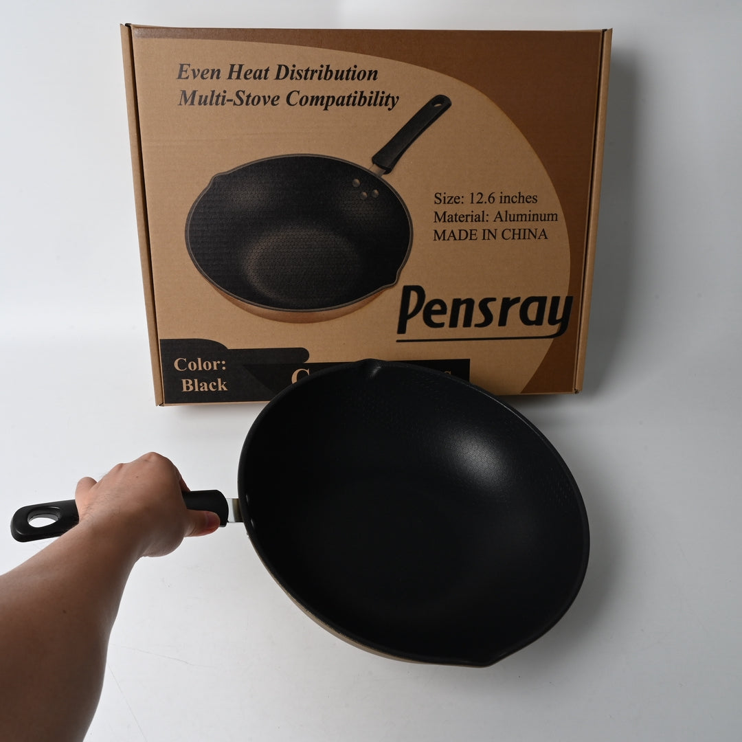Pensray Professional Kitchen Cooking Pans Non-Stick Frying Pan Honeycomb Pattern Double-Spout Design Universal Cooking Pans for All Stovetops