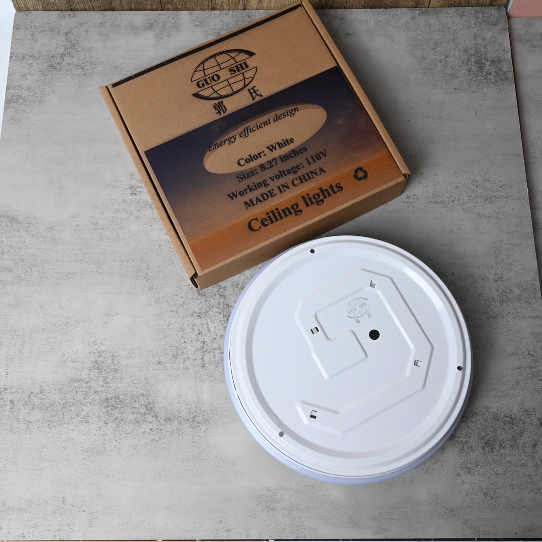 GUO SHI 12W Ultra-Bright LED Ceiling Light Modern Nordic Style Flush Mount for Living Room, Bedroom & Hallway