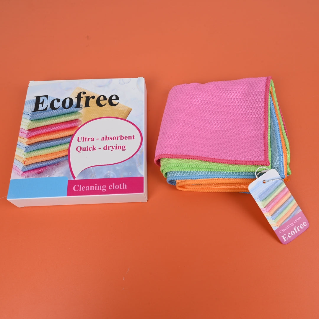 Ecofree Ultra-Soft Non-Abrasive Cleaning Cloths for Home, Glass, Screens
