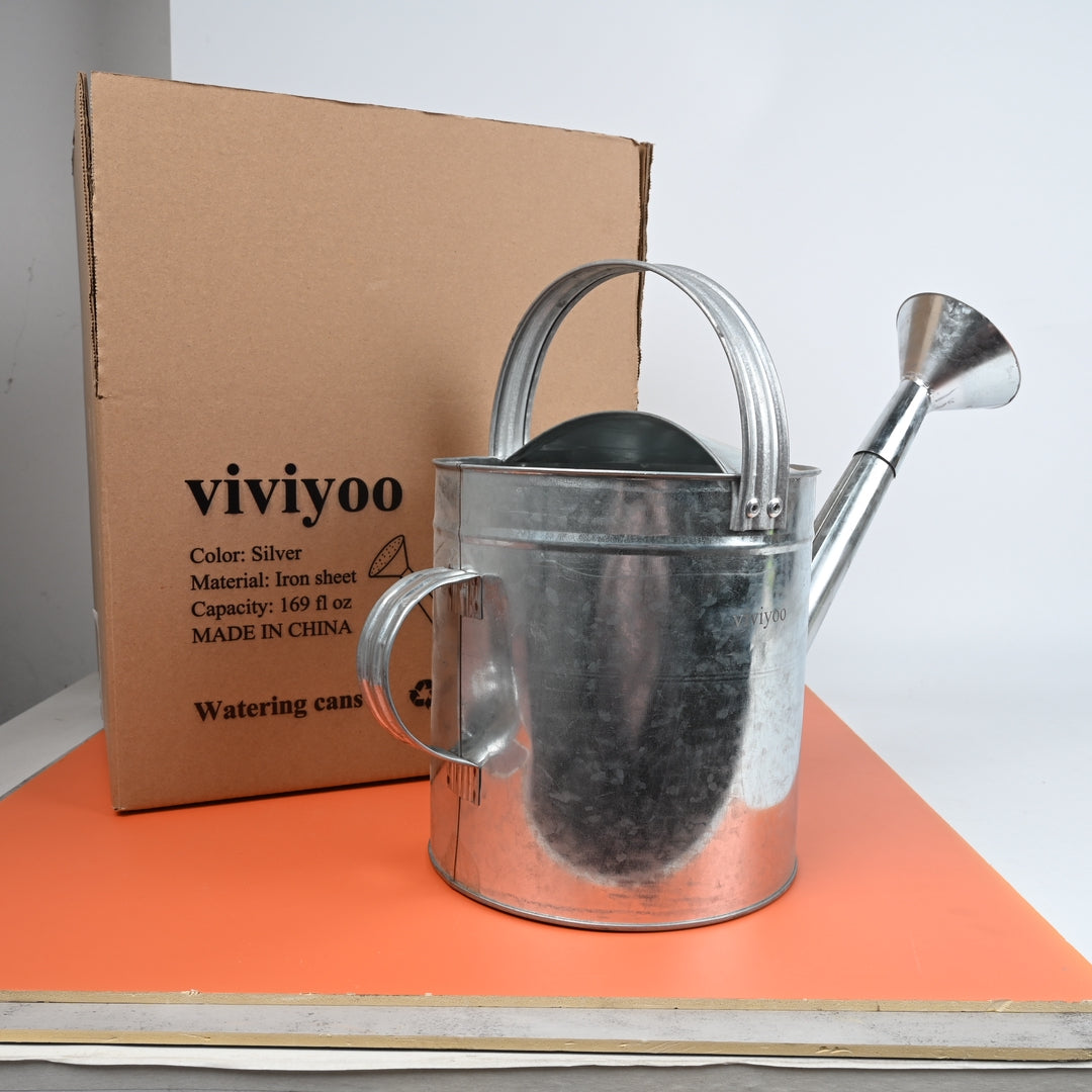 viviyoo Fixed Handle Watering Can with Spray Nozzle for Indoor and Outdoor Plants for Easy and Precise Watering