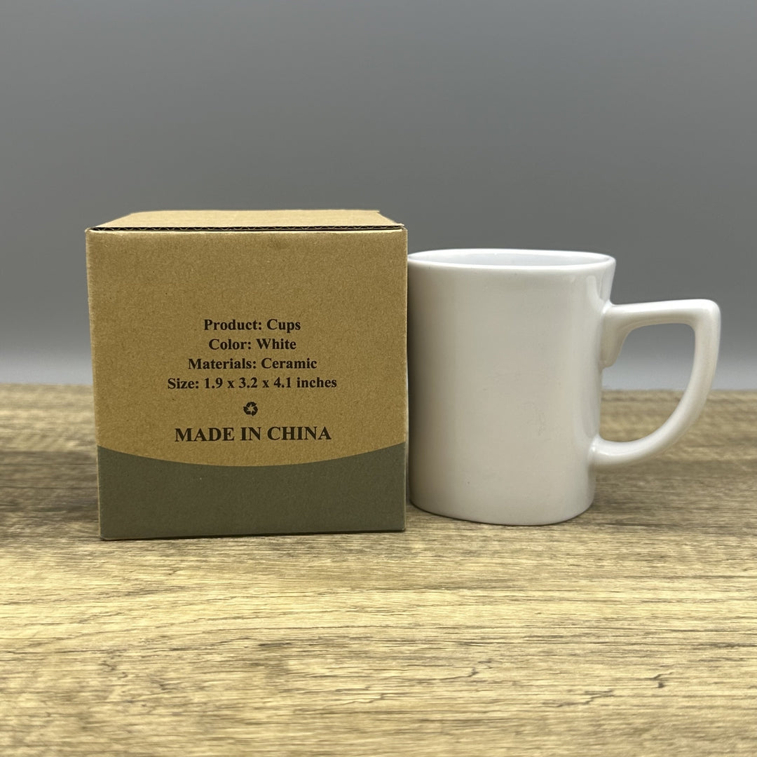 KAWASIMAYA Large Capacity Ceramic Coffee Mugs, Clear Drinking Cups for Home and Office
