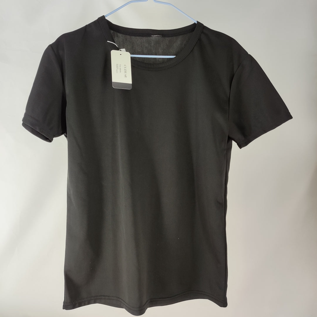 CUZIUAE Black T-Shirt, 100% Cotton, Size M - Comfort Fit