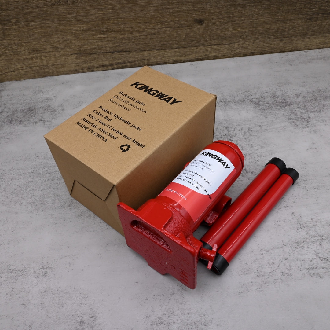 KINGWAY Hydraulic Jacks Professional Heavy Duty Floor Jack 3 Ton Capacity Portable Car Lift Red Steel Hydraulic Jack for Auto Repair