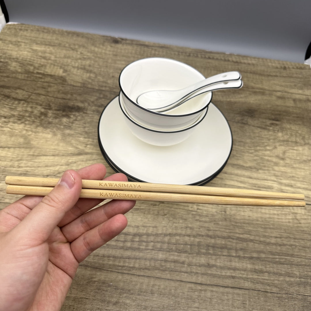 KAWASIMAYA Modern Ceramic Dinnerware Set 2-Piece Plates and Bowls Collection for Kitchen