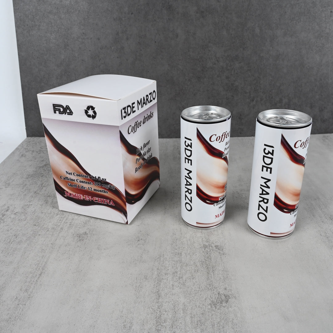 13DE MARZO Black Coffee Drinks Premium Ready-to-Drink Black Coffee Beverage with Rich Bold Flavor