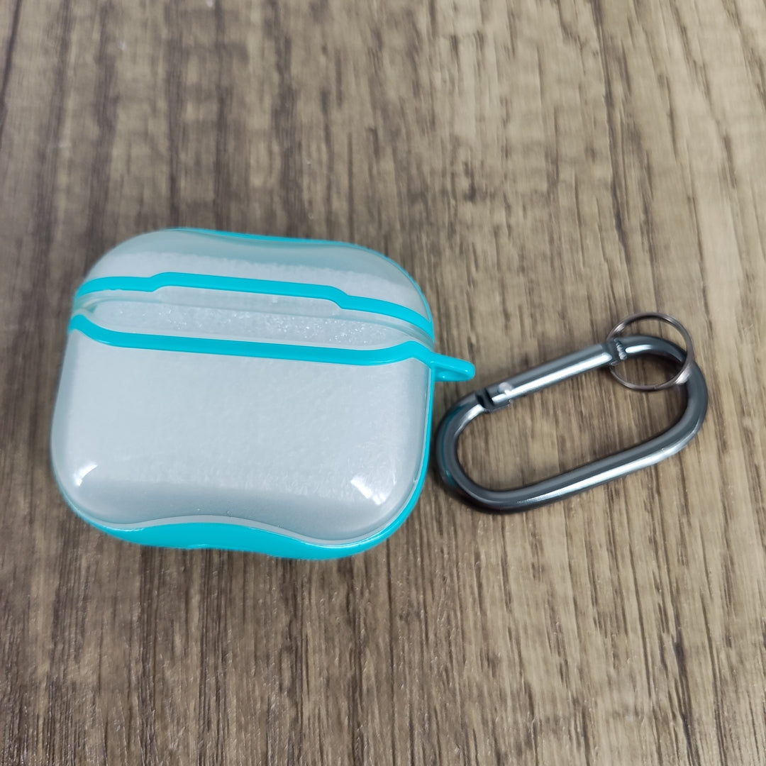 Amnarry Transparent Light Blue Silicone Case for AirPods 3 - Stylish & Protective Cover