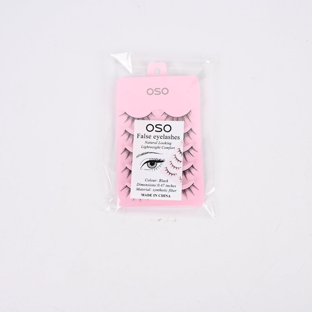 OSO False Eyelashes Five Pairs Dramatic Devil Charm Long Handmade Reusable Lashes Glamour Makeup Beauty Accessories