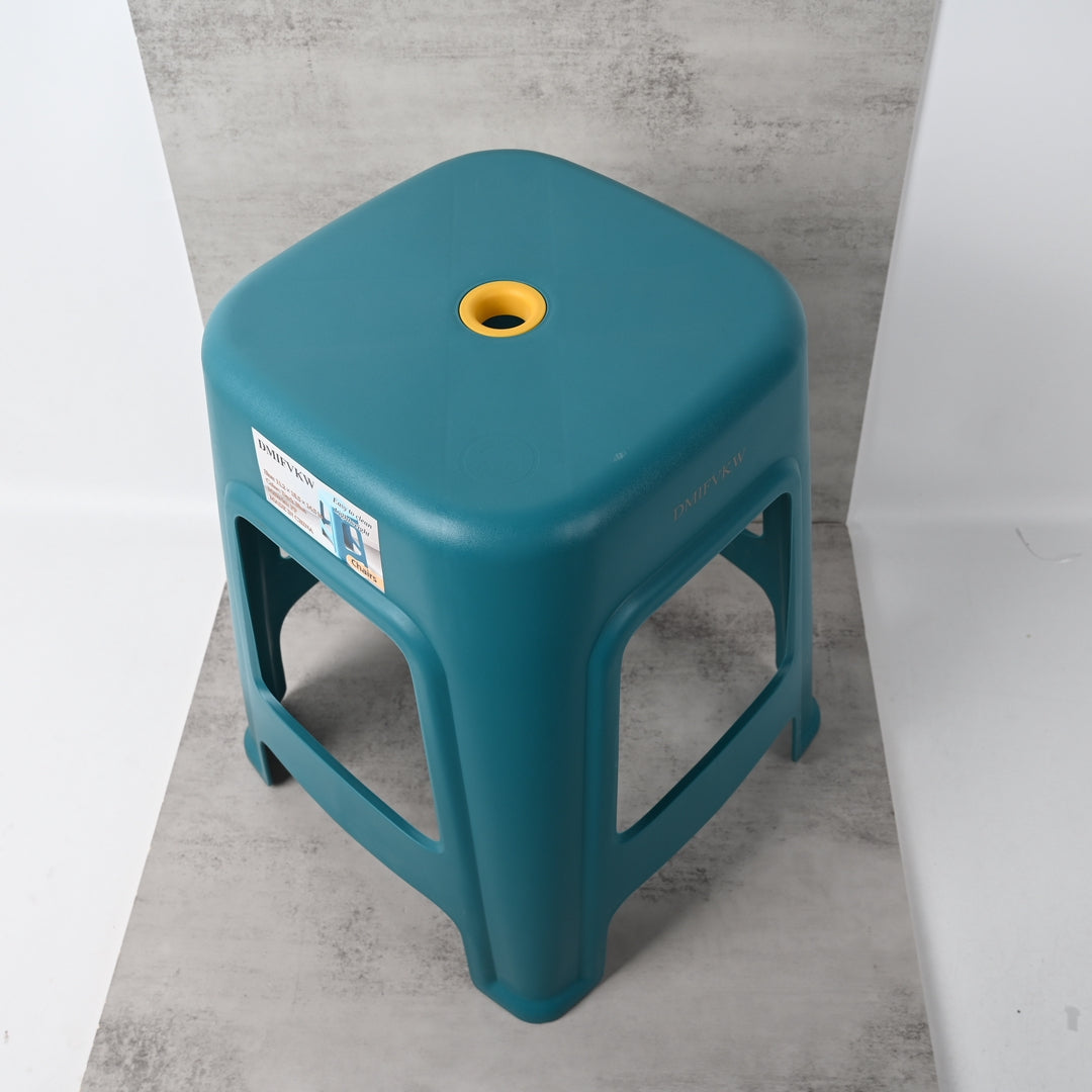 DMIFVKW Chairs Deep Blue Plastic Stool Sturdy Durable Easy Clean Lightweight for Home Use