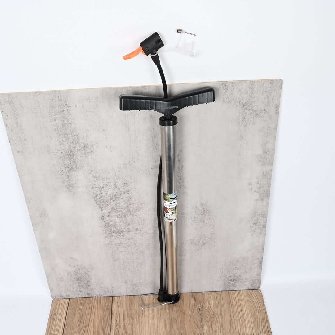 montasen Stainless Steel Long Slim Tire Pump Portable Air Pump for Bikes
