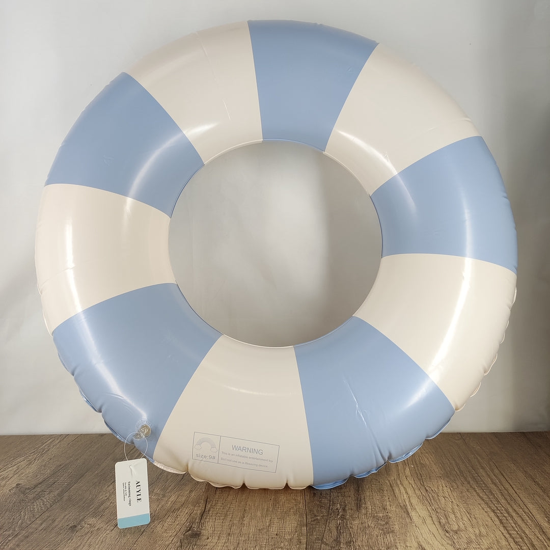 AUYLE Blue & White PVC Swimming Rings - 22.8 inches outside diameter