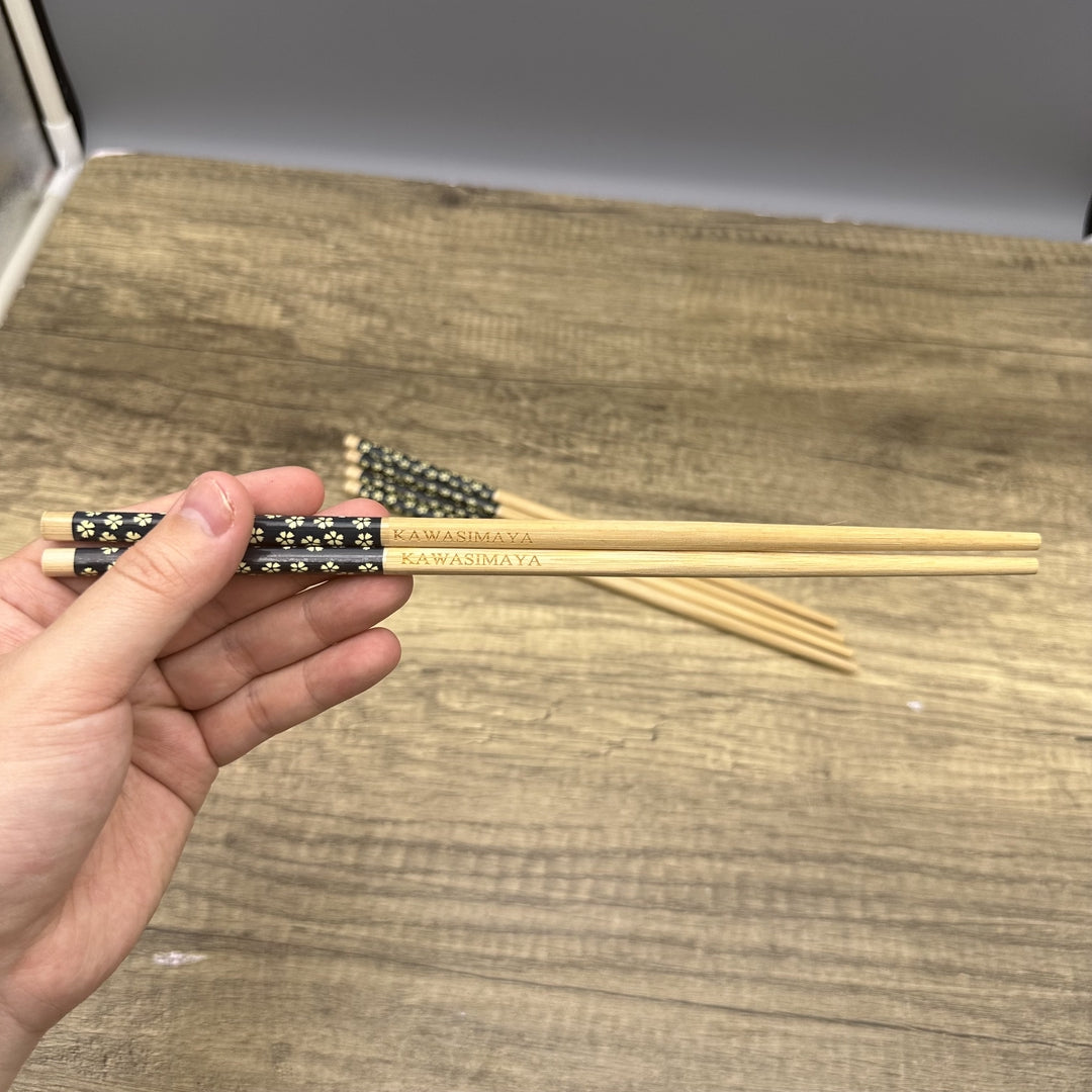 KAWASIMAYA Chopsticks Set Dining Utensils: 3 Pair of Elegant Blue Chopsticks for Stylish and Comfortable Dining