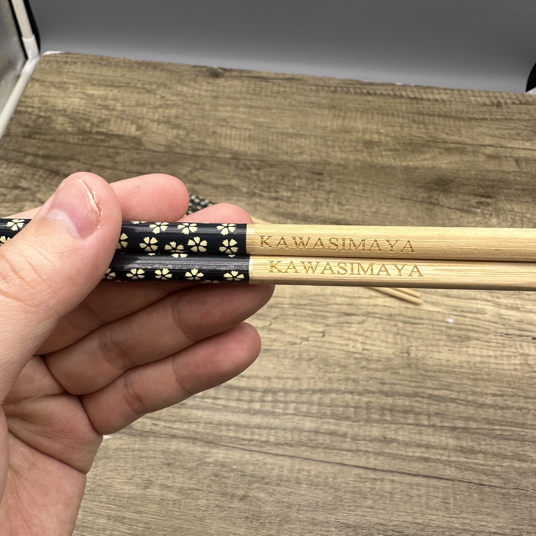 KAWASIMAYA Chopsticks Set Dining Utensils: 3 Pair of Elegant Blue Chopsticks for Stylish and Comfortable Dining