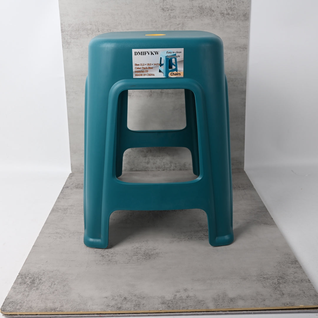 DMIFVKW Chairs Deep Blue Plastic Stool Sturdy Durable Easy Clean Lightweight for Home Use
