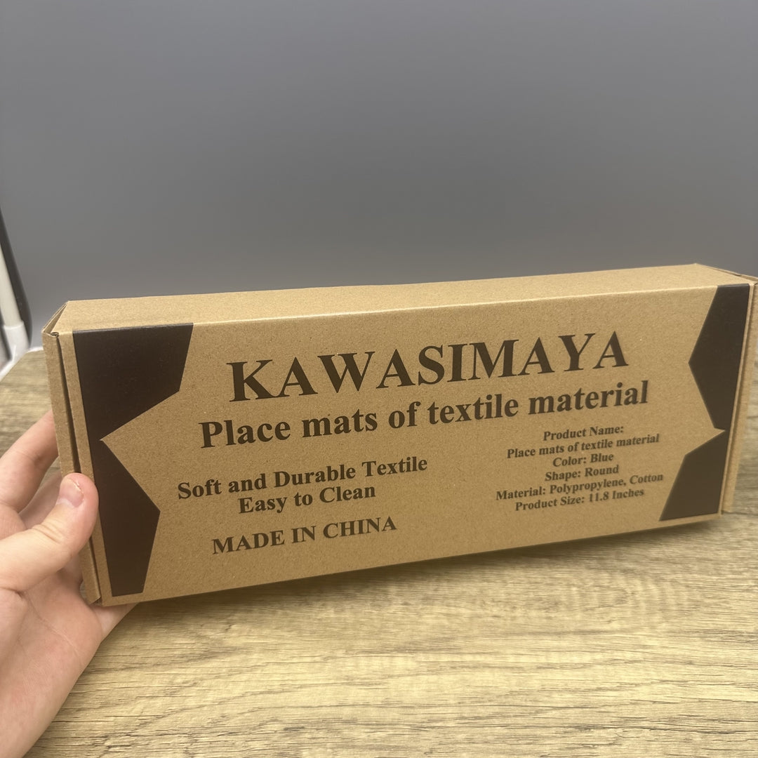KAWASIMAYA Place Mats of Textile Material: Individual Placemats for Dining Soft Fabric Table Mats