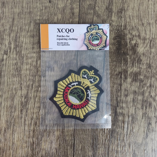 XCQO Premium Gold Embroidered Badge Patch - Versatile Sew or Iron-On