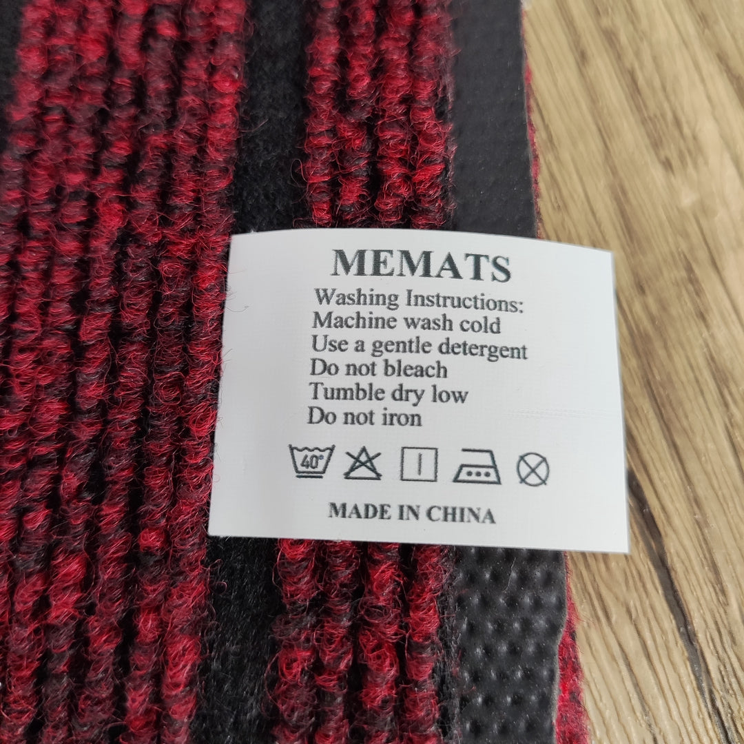 MEMATS Durable Red Door Mat 20x30 Inches - High-Resistant Backing, Weather-Resistant, Easy to Clean