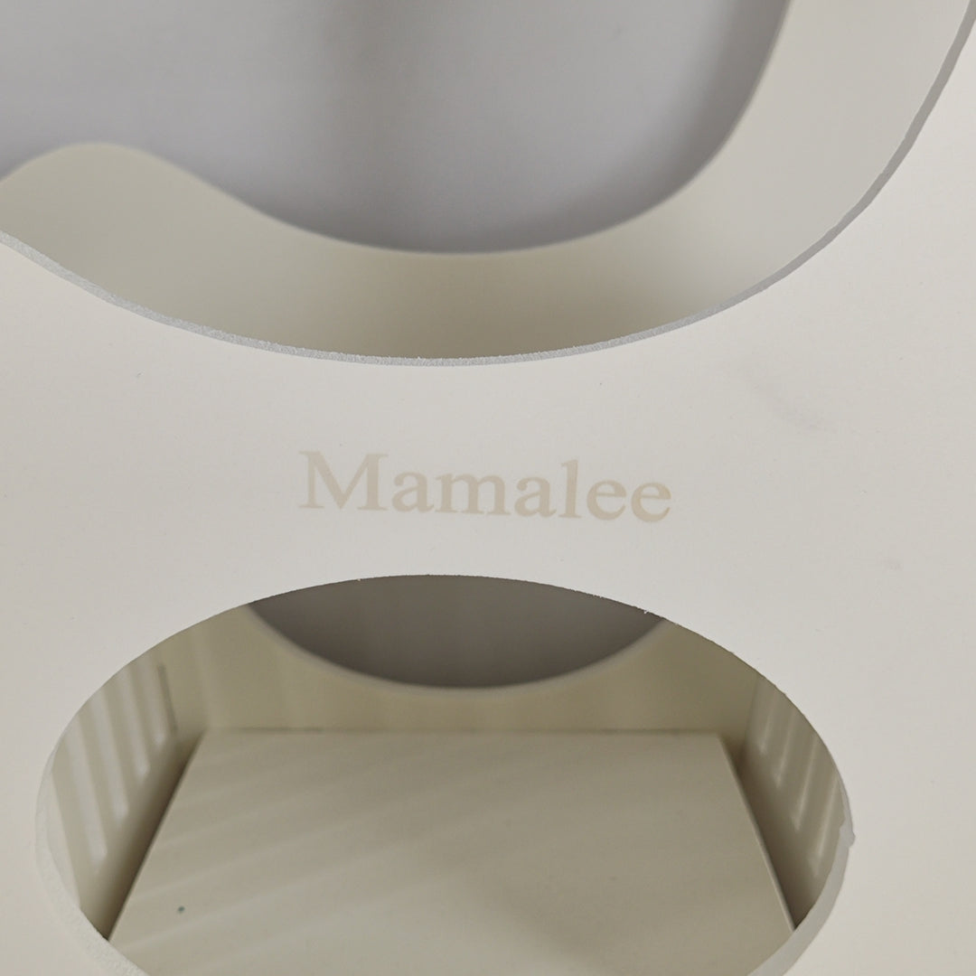 Mamalee Elegant White European Round End Table - Compact & Durable Wood Construction