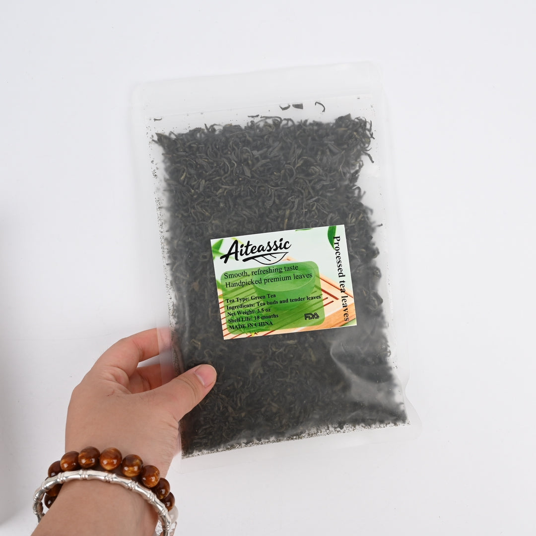 Aiteassic Premium High Mountain Cloud Mist Green Tea Processed Tea Leaves for Delicate Brewing