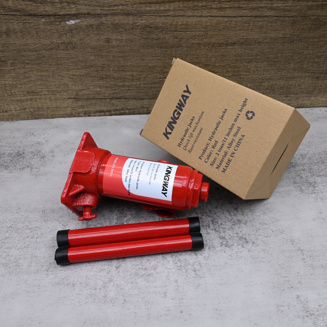 KINGWAY Hydraulic Jacks Professional Heavy Duty Floor Jack 3 Ton Capacity Portable Car Lift Red Steel Hydraulic Jack for Auto Repair